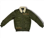 Giubbotto bomber con logo script