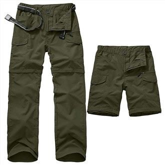 Pantaloni da trekking convertibili cargo da uomo