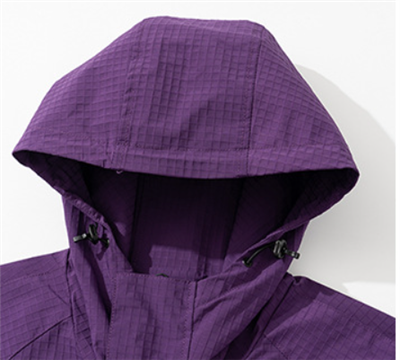 Dark purple windbreaker hood